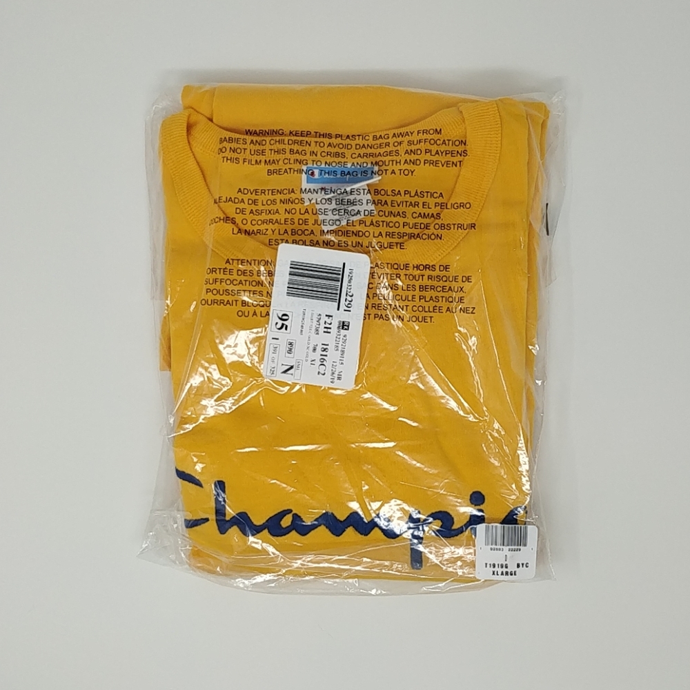 Champion Heritage Logo Tee T-shirt Gold Size XL